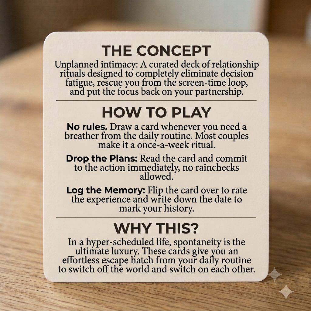 Spontaneous Dates: Connection Cards for Couples